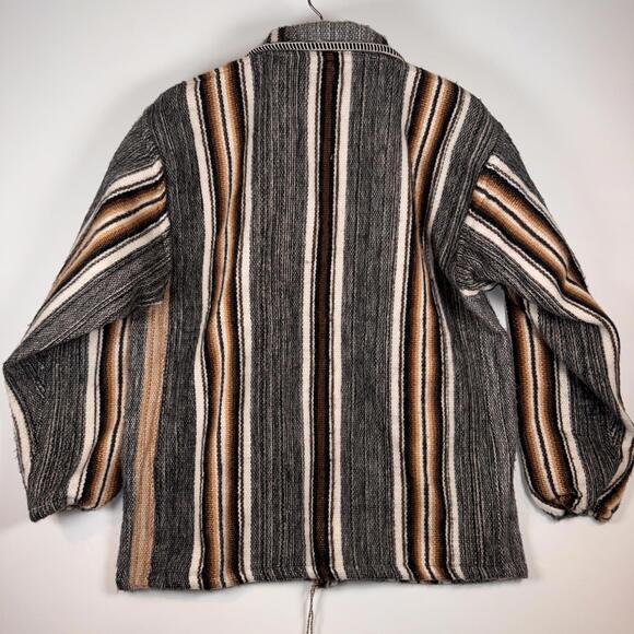 VTG Peruvian Woven Wool Full Zip Jacket - Large - Picture 4 of 5